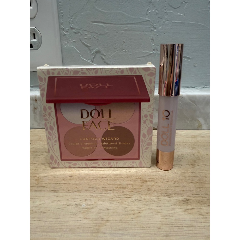 Doll‎ Face Contour Wizard Palette & Doll 10 Lip Crayon Bundle Mauve Sculpt Glow